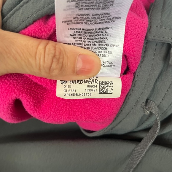Mountain Hardwear fleece lined pants, grey pink, Size 10 / 30 - Picture 6 of 11